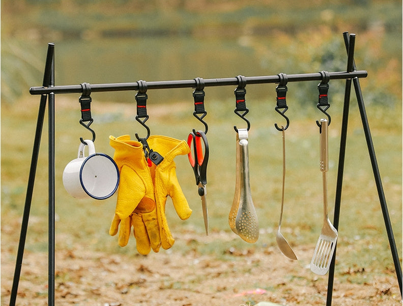 Outdoor Camping Aluminum Alloy Large Foldable Portable Clothes Drying Rack For Camping Travel Triangle