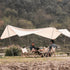 Outdoor Camping Aluminum Alloy Large Foldable Portable Clothes Drying Rack For Camping Travel Triangle