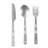 Outdoor Camping Portable Pure Titanium Three-piece Knife, Fork And Spoon