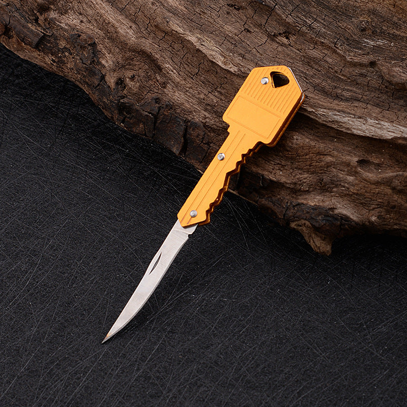 Gang Head Worker Aluminum Key Knife Folding Knife Mini Foldable Portable Knife Outdoor Multi-functional Fruit Knife Stainless Steel Knife