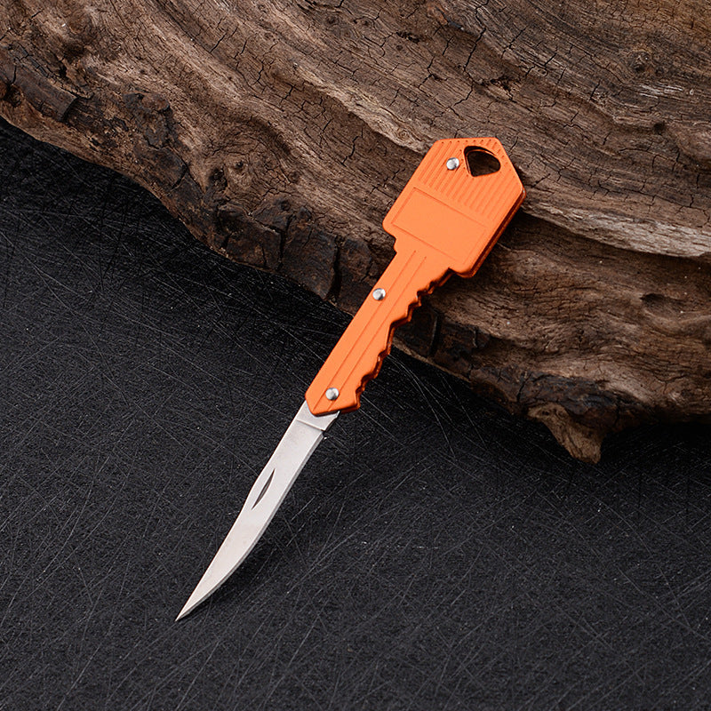 Gang Head Worker Aluminum Key Knife Folding Knife Mini Foldable Portable Knife Outdoor Multi-functional Fruit Knife Stainless Steel Knife