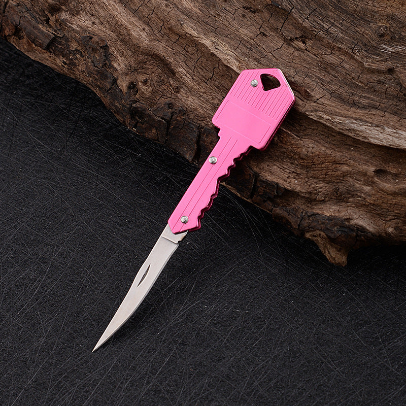 Gang Head Worker Aluminum Key Knife Folding Knife Mini Foldable Portable Knife Outdoor Multi-functional Fruit Knife Stainless Steel Knife